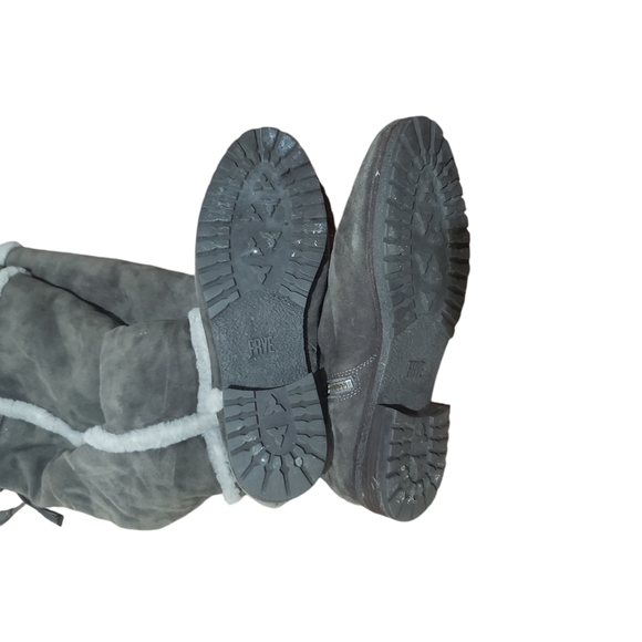 Frye Tamara Shearling Lined Over the knee Boots grey Size 8 - Picture 7 of 9